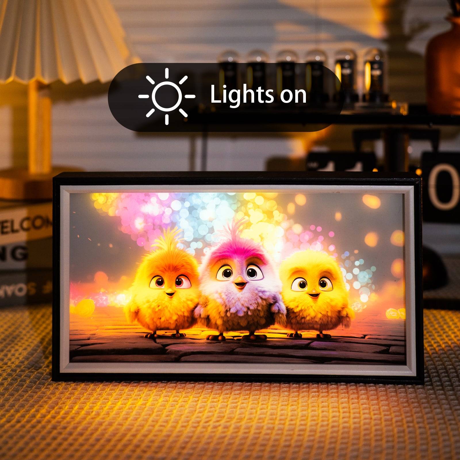 Cute Chicks LED Light Painting Lamp Artwork Night Light  animal series
