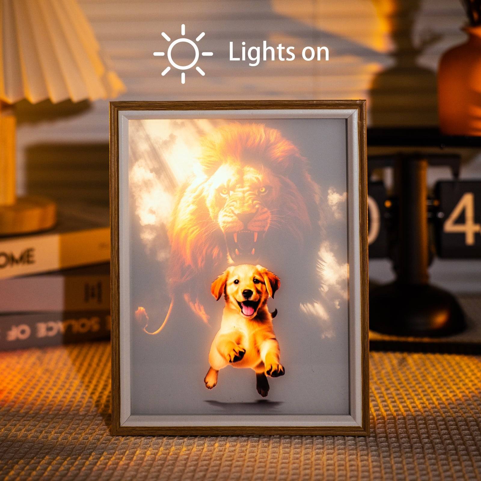 Puppy Changes LED Light Painting Lamp Artwork Night Light animal series