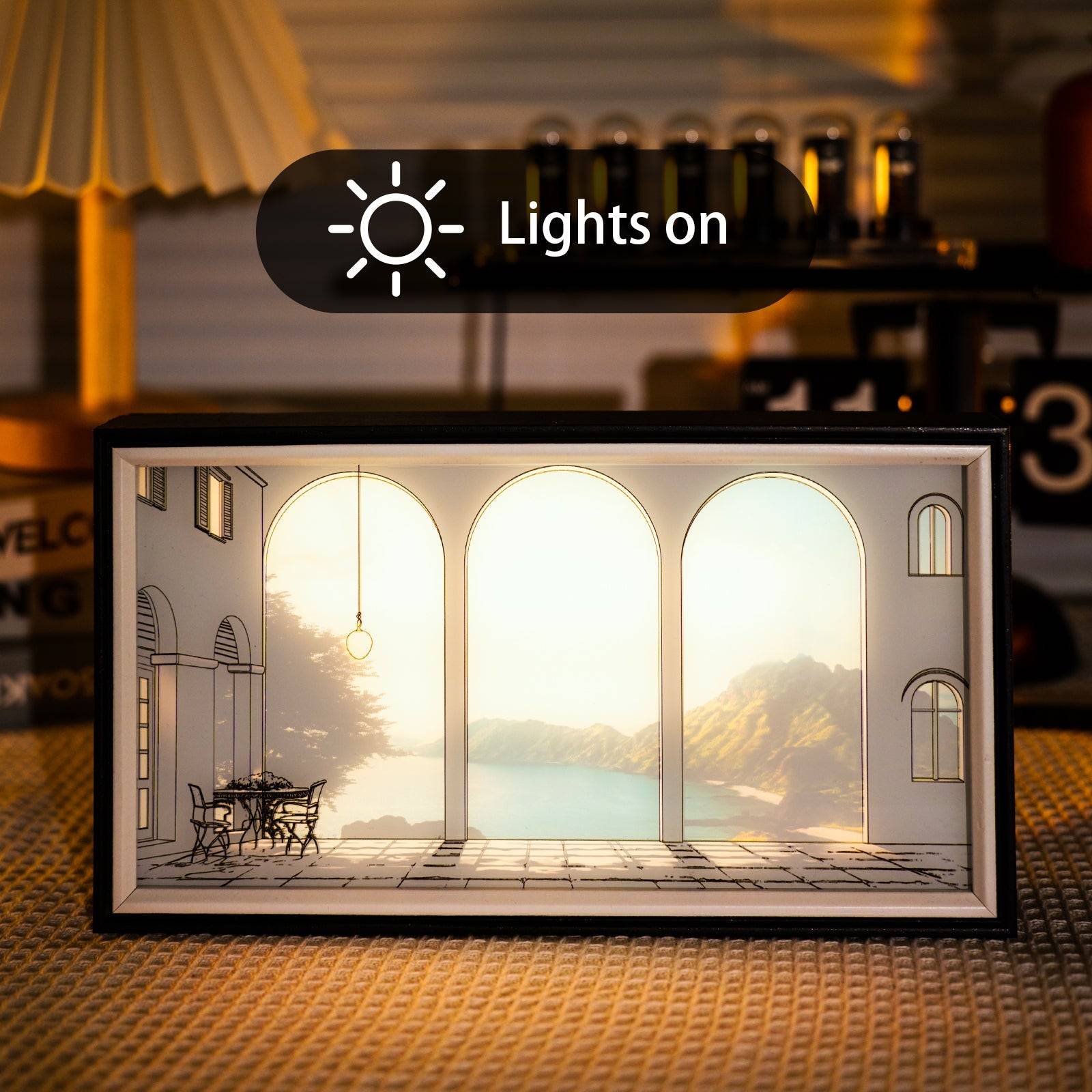 Lake View LED Light Painting Lamp Artwork Night Light  landscape series