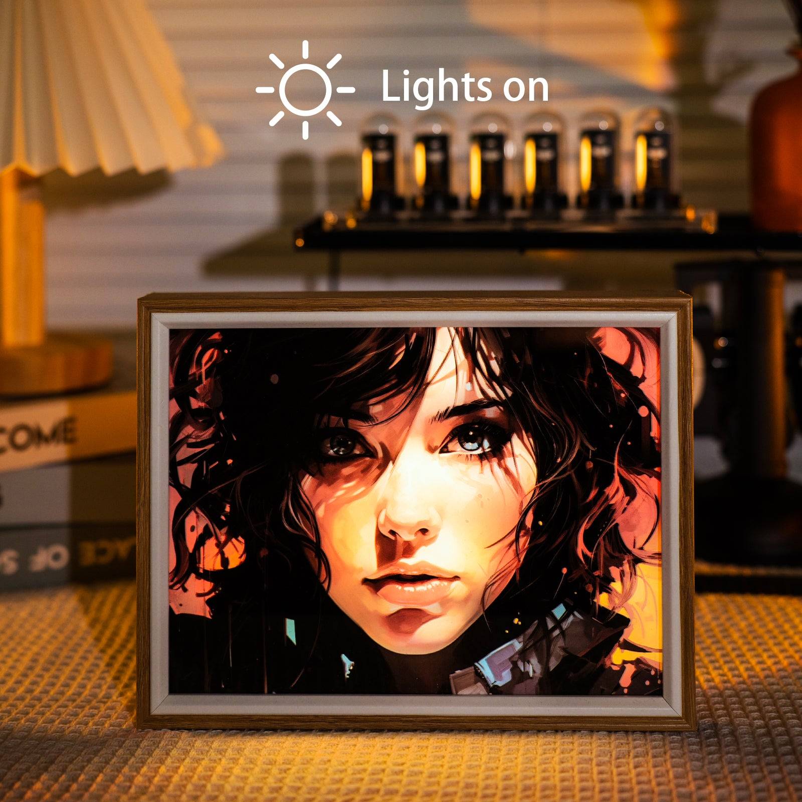 Giral 2 LED Light Painting Lamp Artwork Night Light  character series