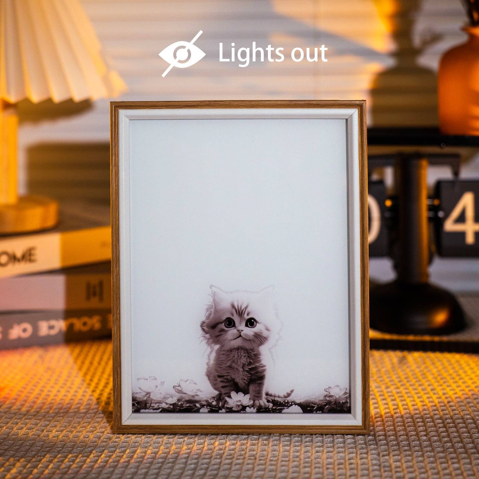 Kitten Changes LED Light Painting Lamp Artwork Night Light animal series
