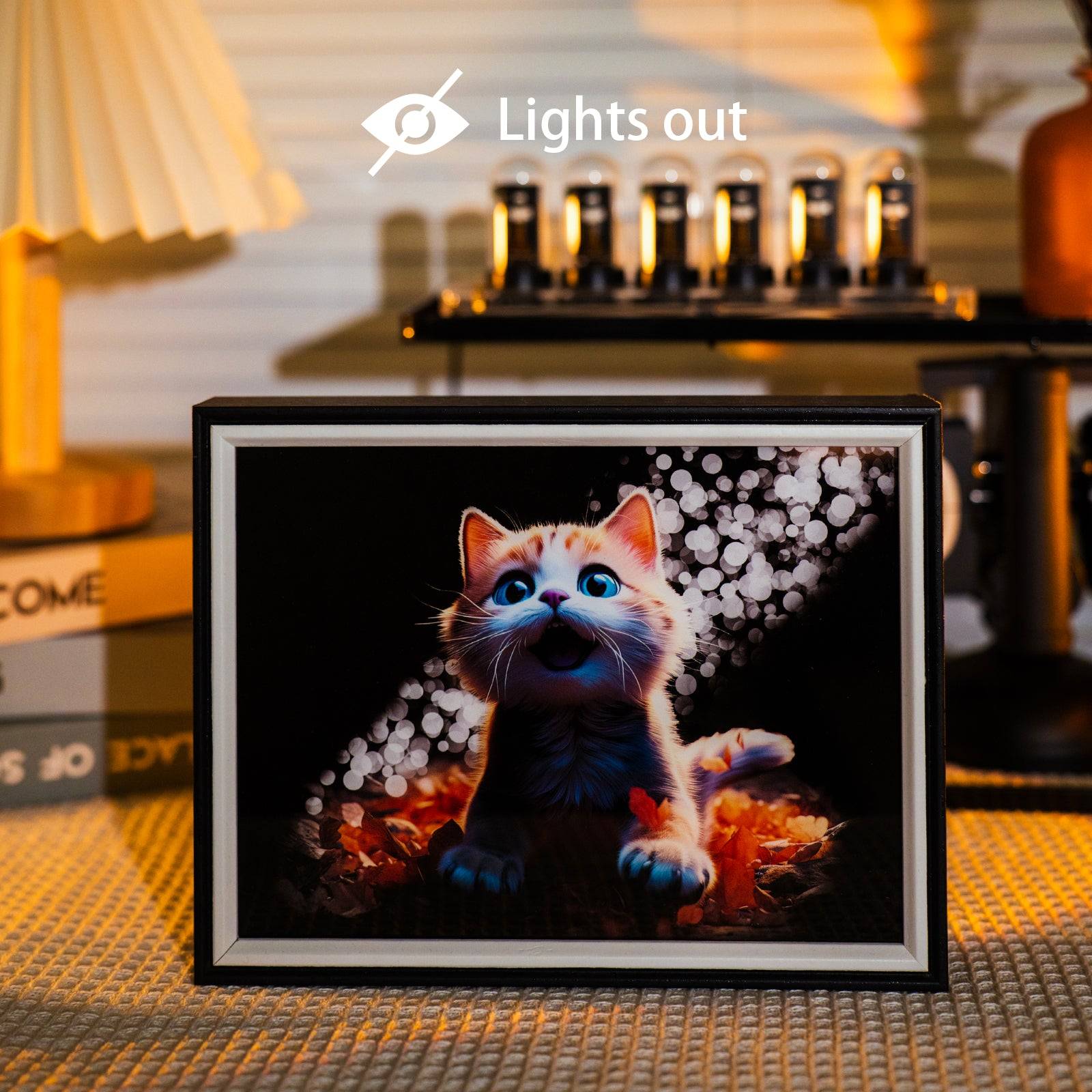Cat LED Light Painting Lamp Artwork Night Light animal series