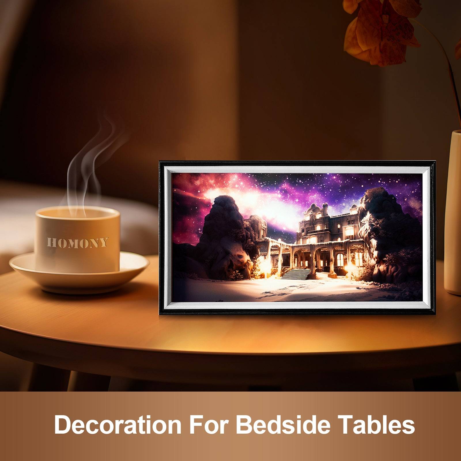 Castle At Night LED Light Painting Lamp Artwork Night Light  landscape series