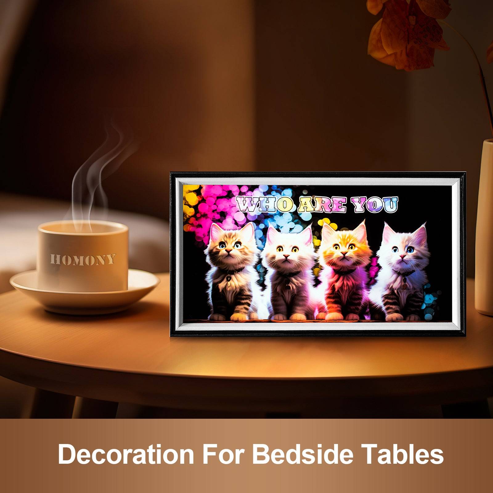 Cute Cats LED Light Painting Lamp Artwork Night Light  animal series