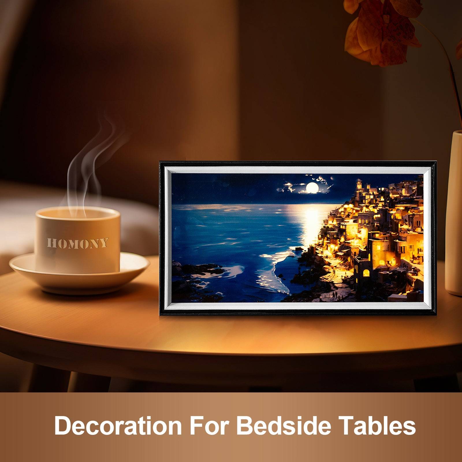 Island Night LED Light Painting Lamp Artwork Night Light  landscape series