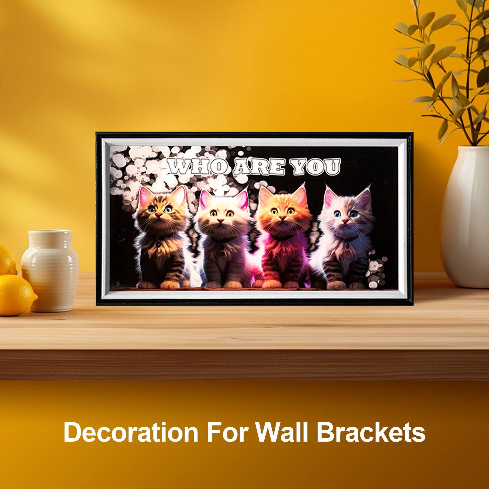 Cute Cats LED Light Painting Lamp Artwork Night Light  animal series