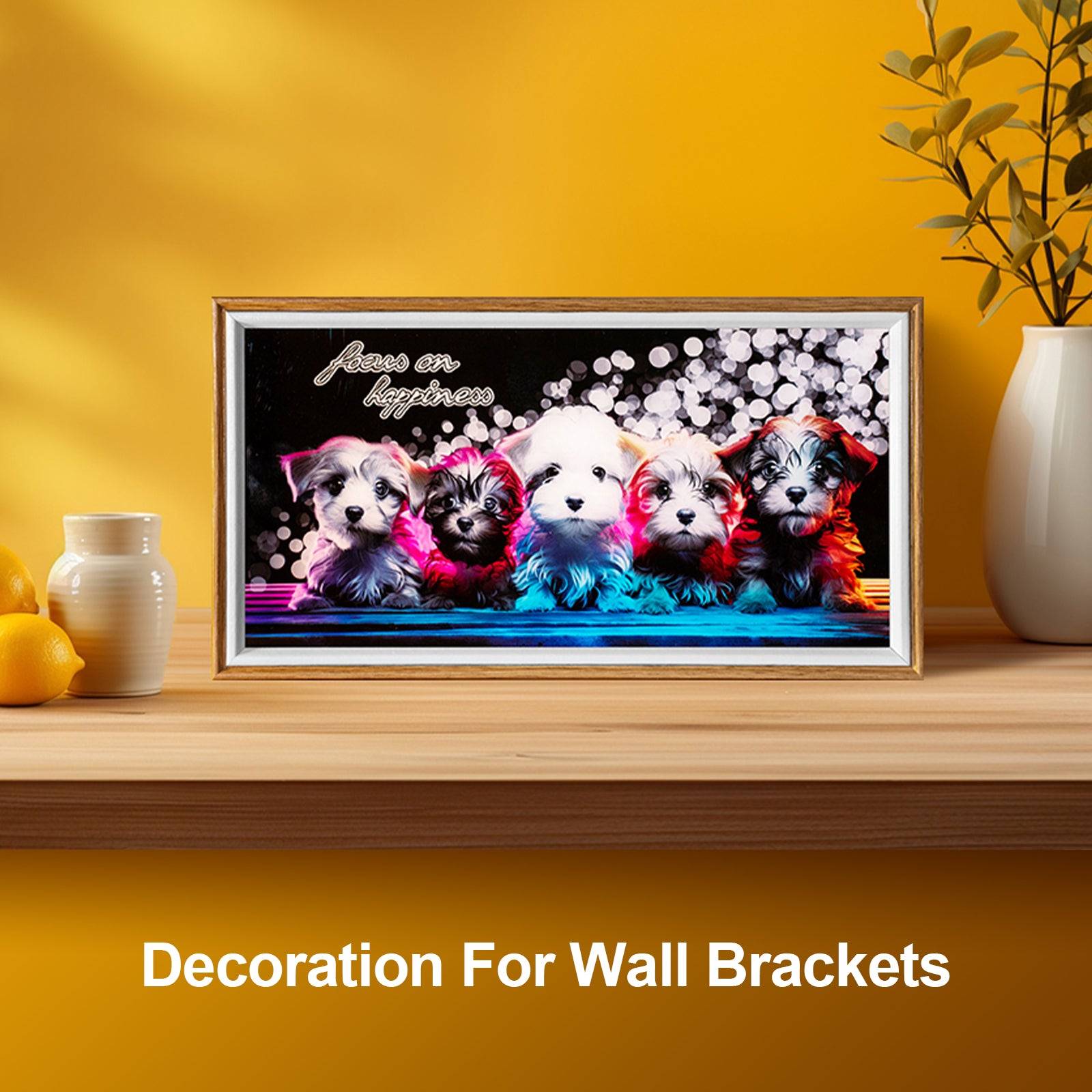 Rainbow Dogs LED Light Painting Lamp Artwork Night Light  animal series