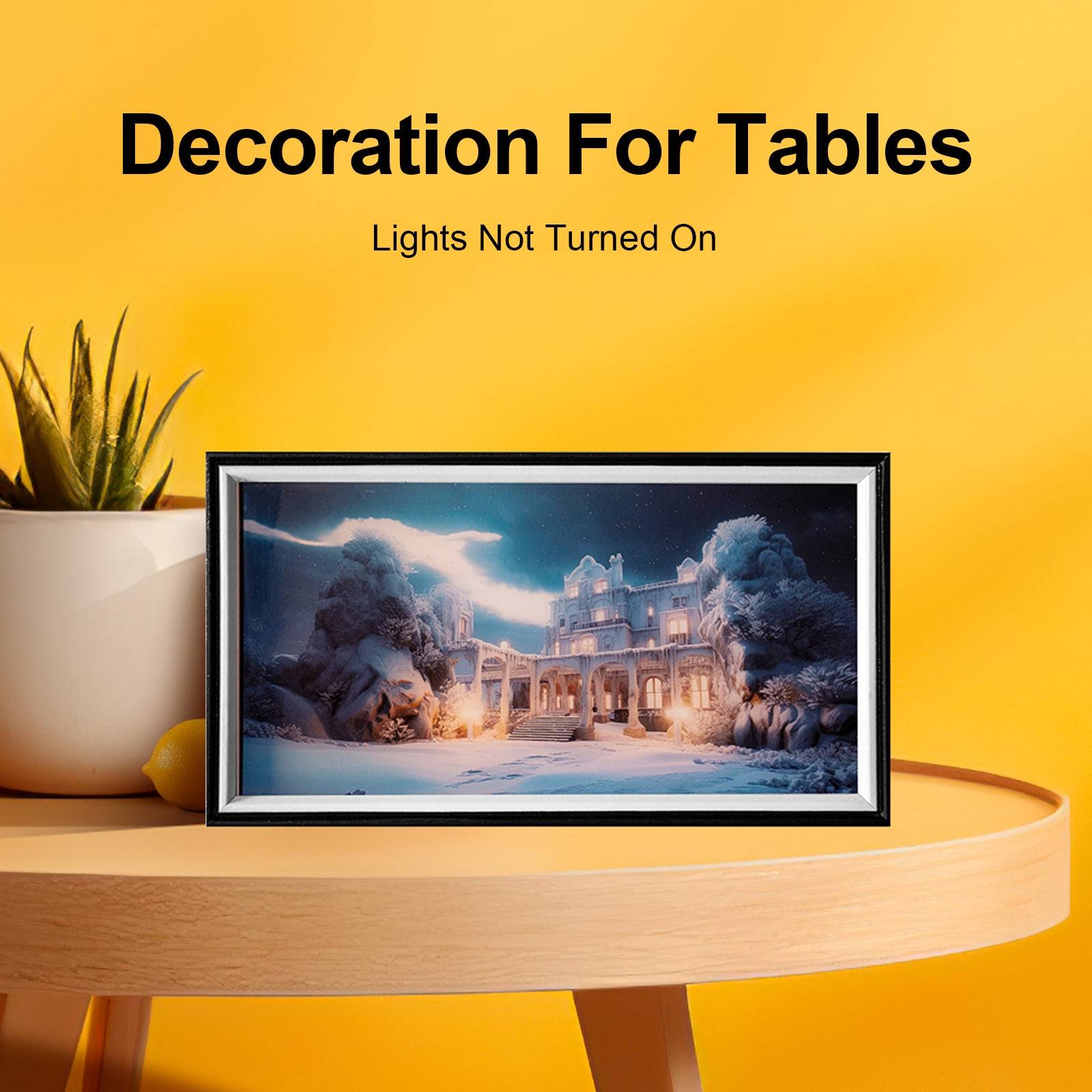 Castle At Night LED Light Painting Lamp Artwork Night Light  landscape series