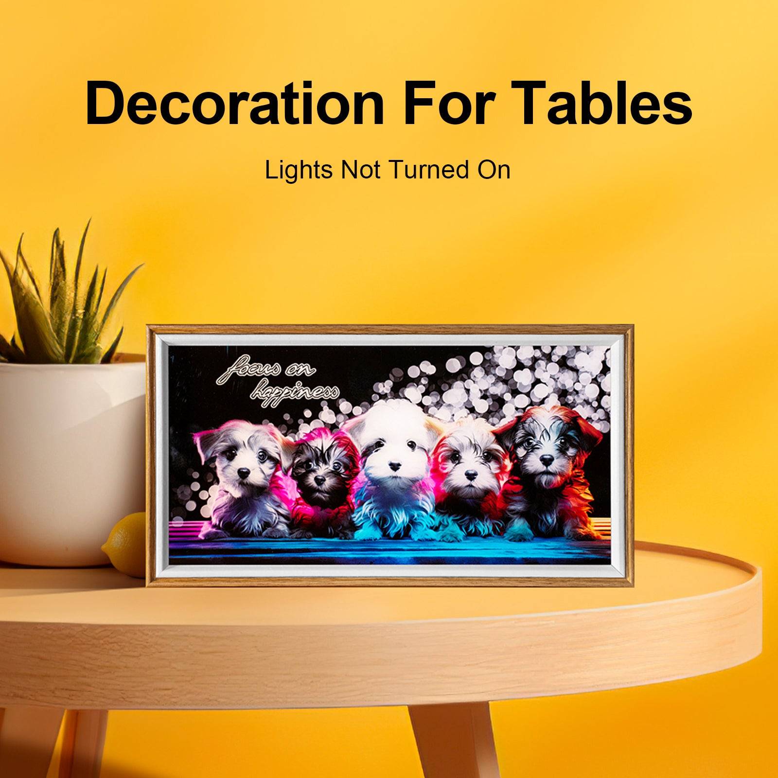 Rainbow Dogs LED Light Painting Lamp Artwork Night Light  animal series