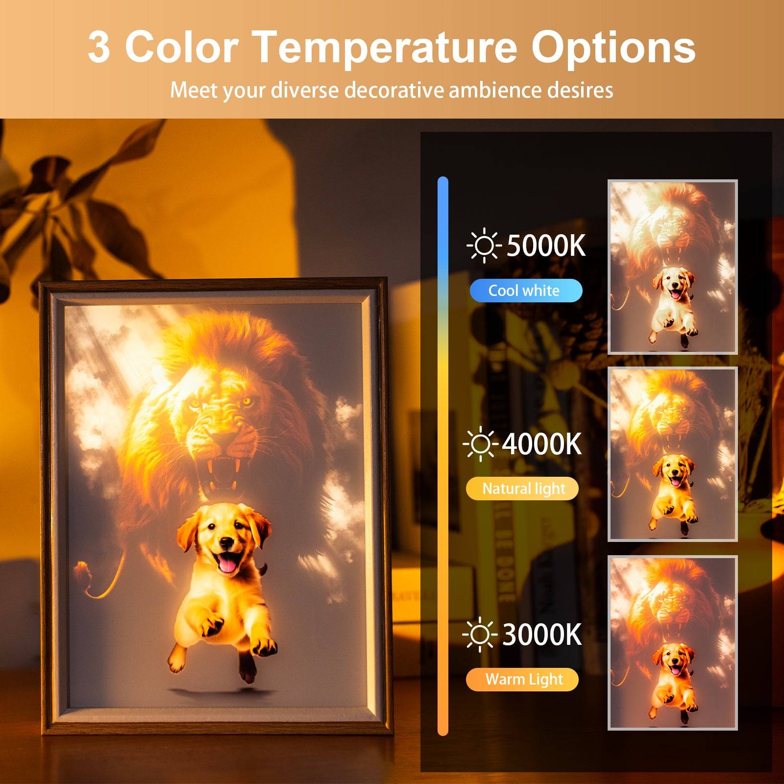Puppy Changes LED Light Painting Lamp Artwork Night Light animal series