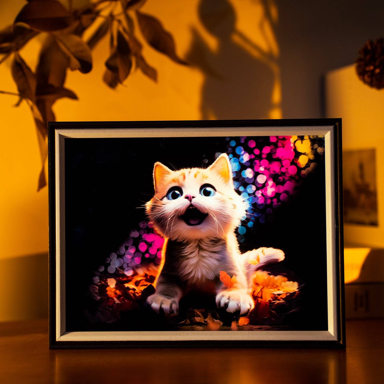 Cat LED Light Painting Lamp Artwork Night Light animal series