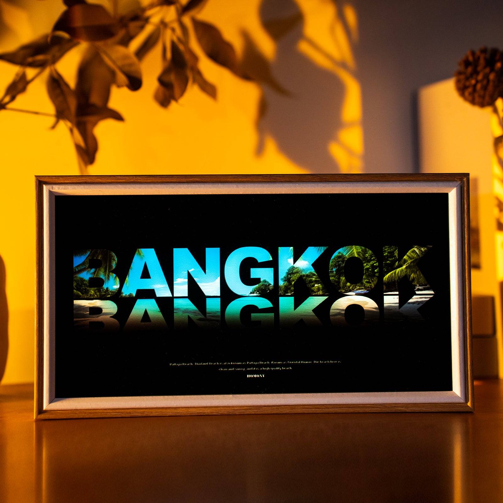 The Great City Of Bangkok LED Light Painting Lamp Artwork Night Light  city name series