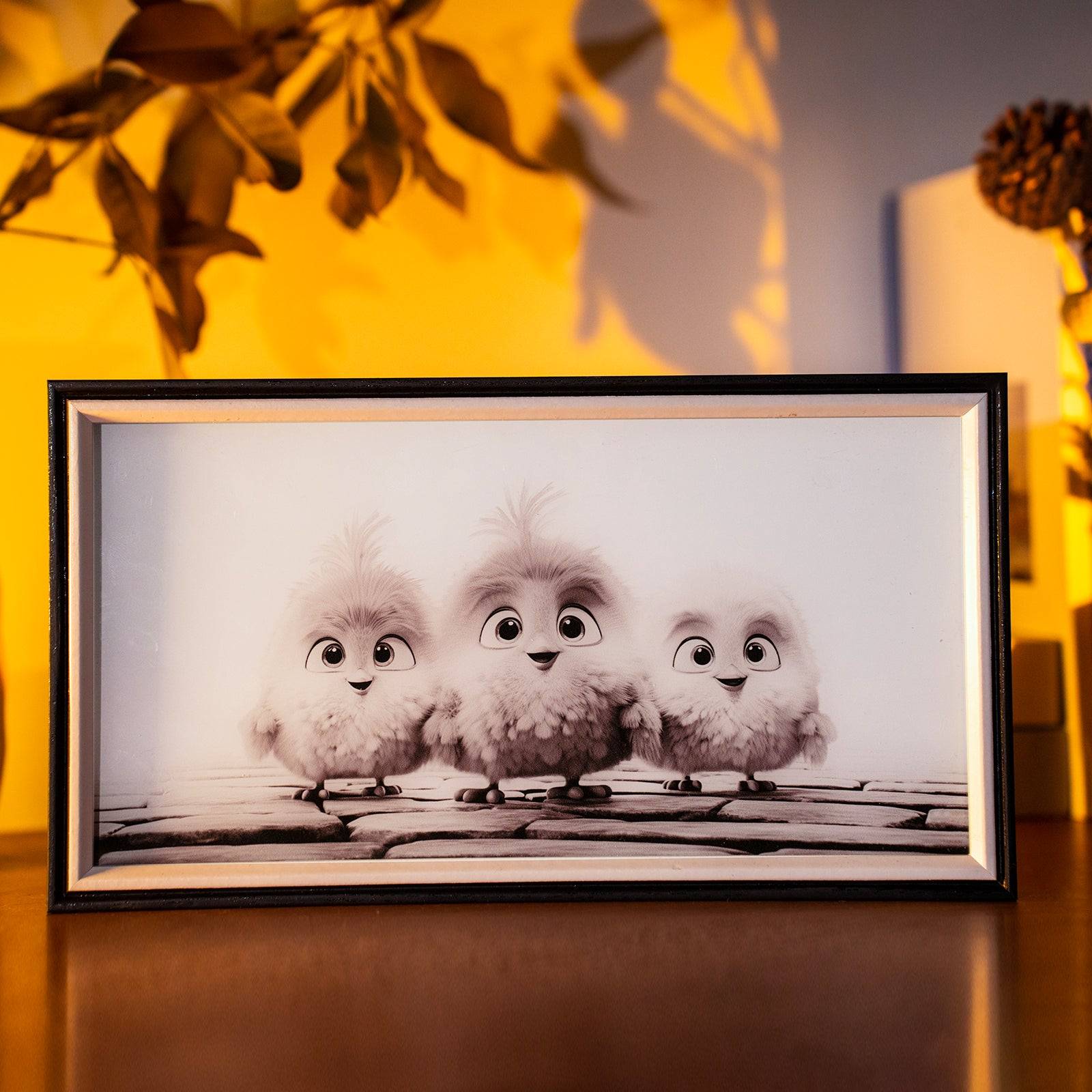 Cute Chicks LED Light Painting Lamp Artwork Night Light  animal series