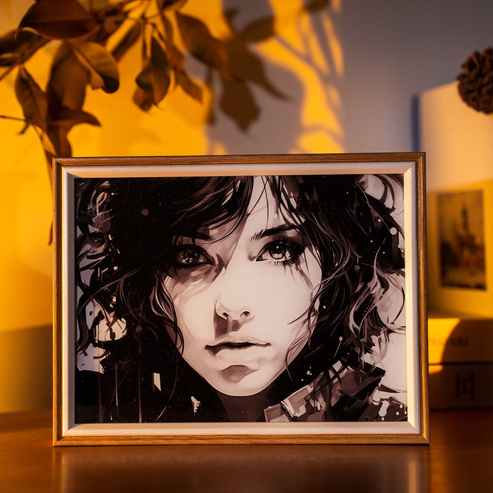 Giral 2 LED Light Painting Lamp Artwork Night Light  character series