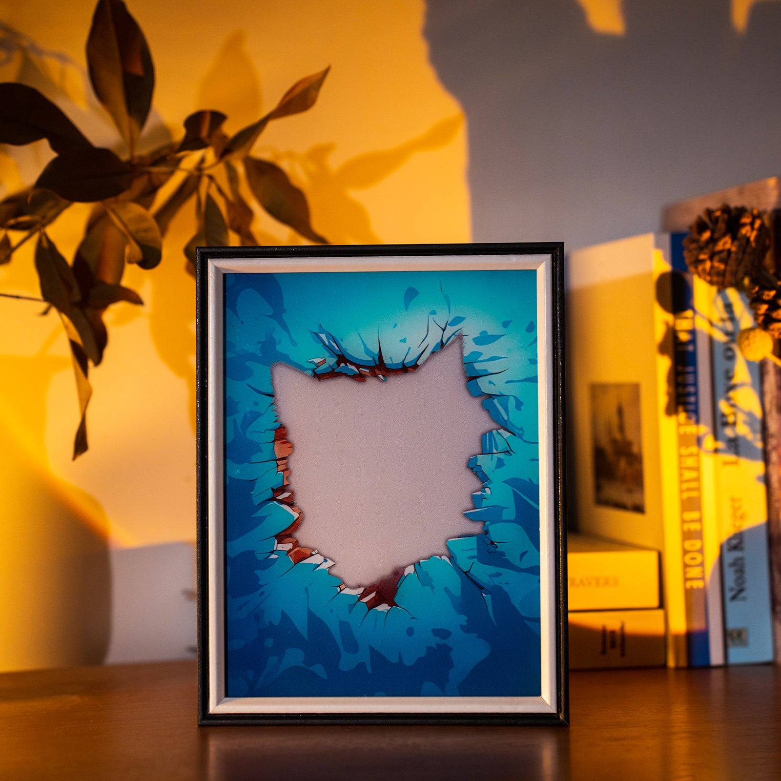 Black Cat Light Painting Lamp Artwork Night Light  animal series