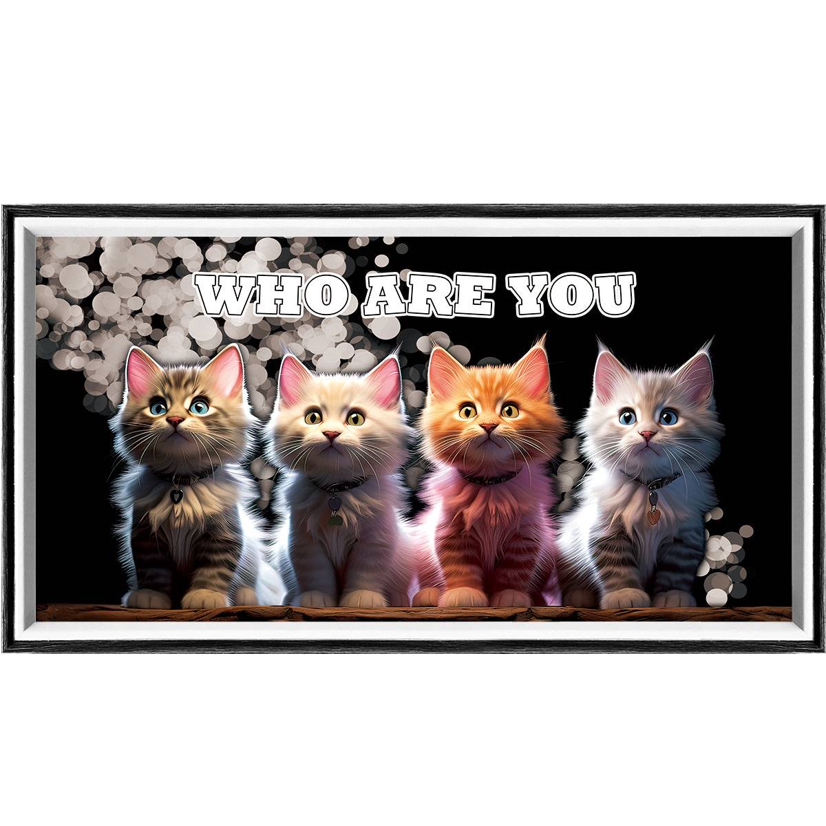 Cute Cats LED Light Painting Lamp Artwork Night Light  animal series