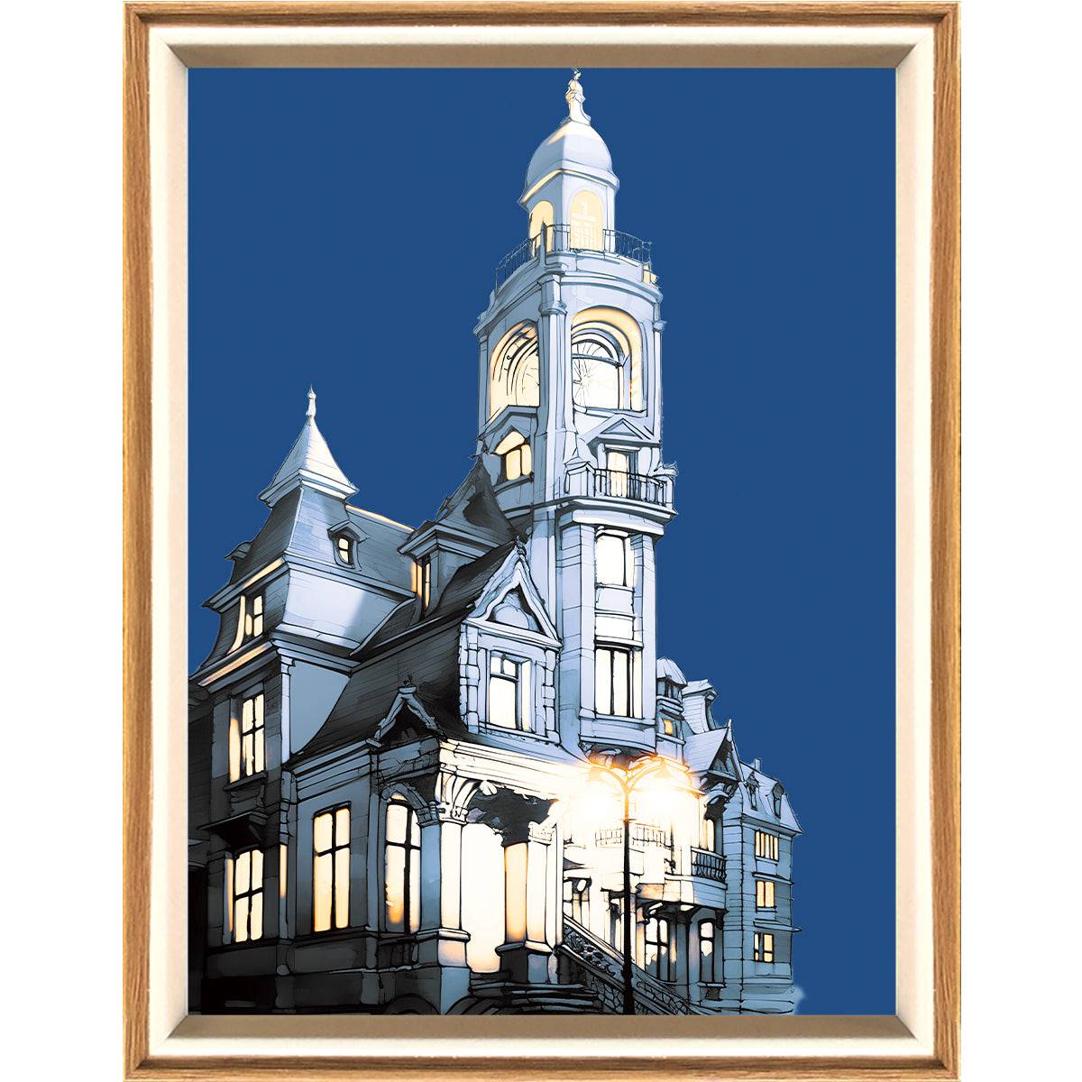 Building lightpainting LED Light Painting Lamp Artwork Night Light  landscape series