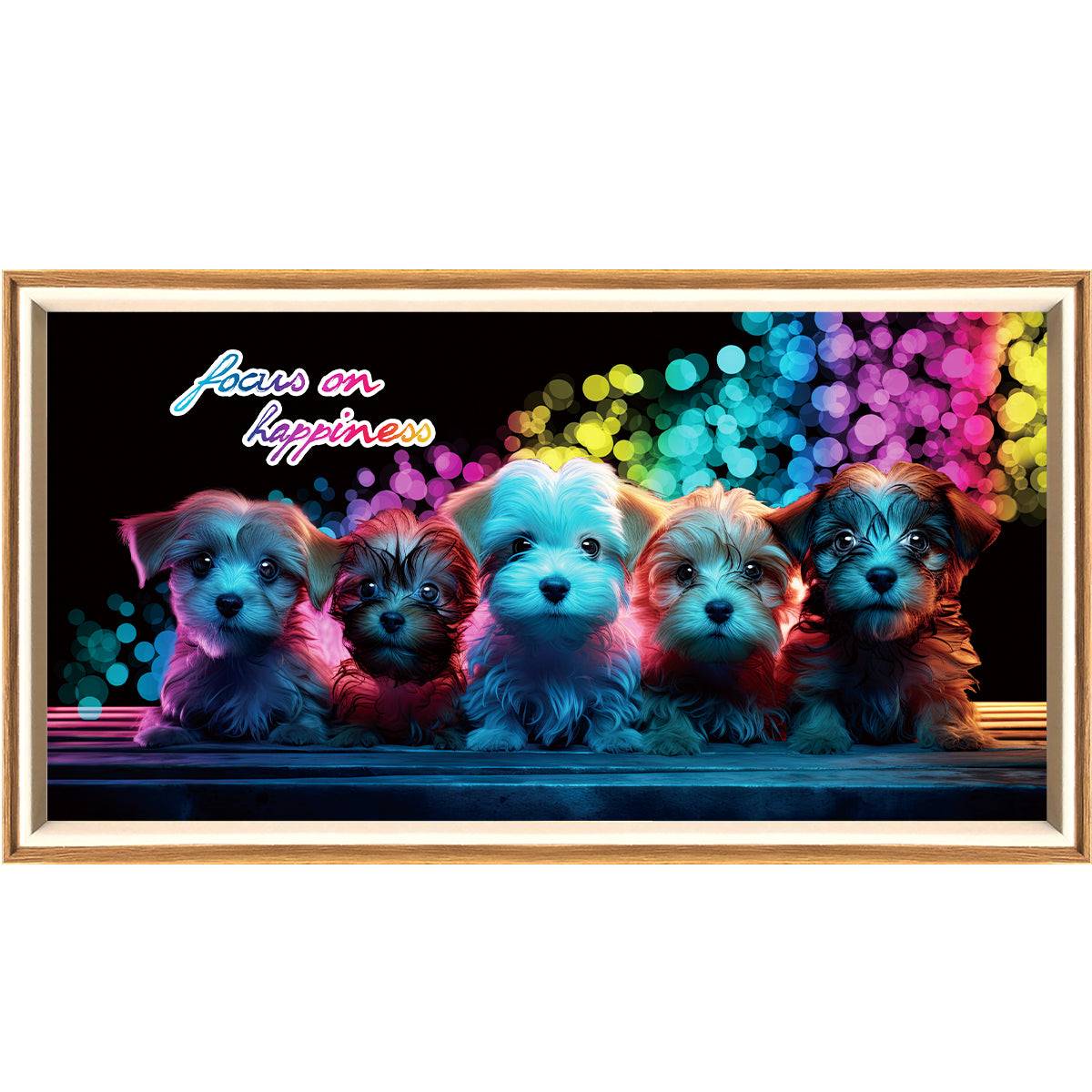 Rainbow Dogs LED Light Painting Lamp Artwork Night Light  animal series
