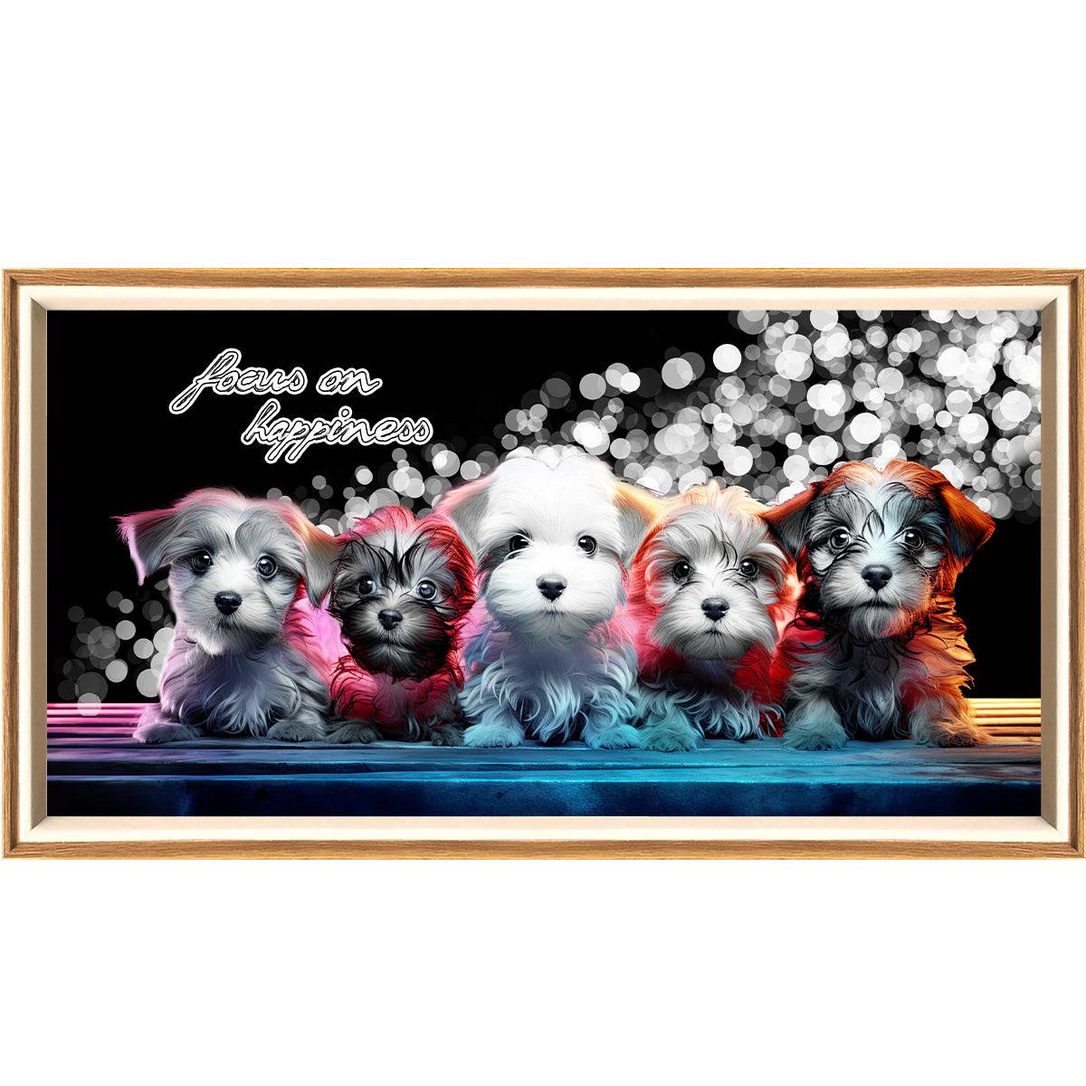 Rainbow Dogs LED Light Painting Lamp Artwork Night Light  animal series