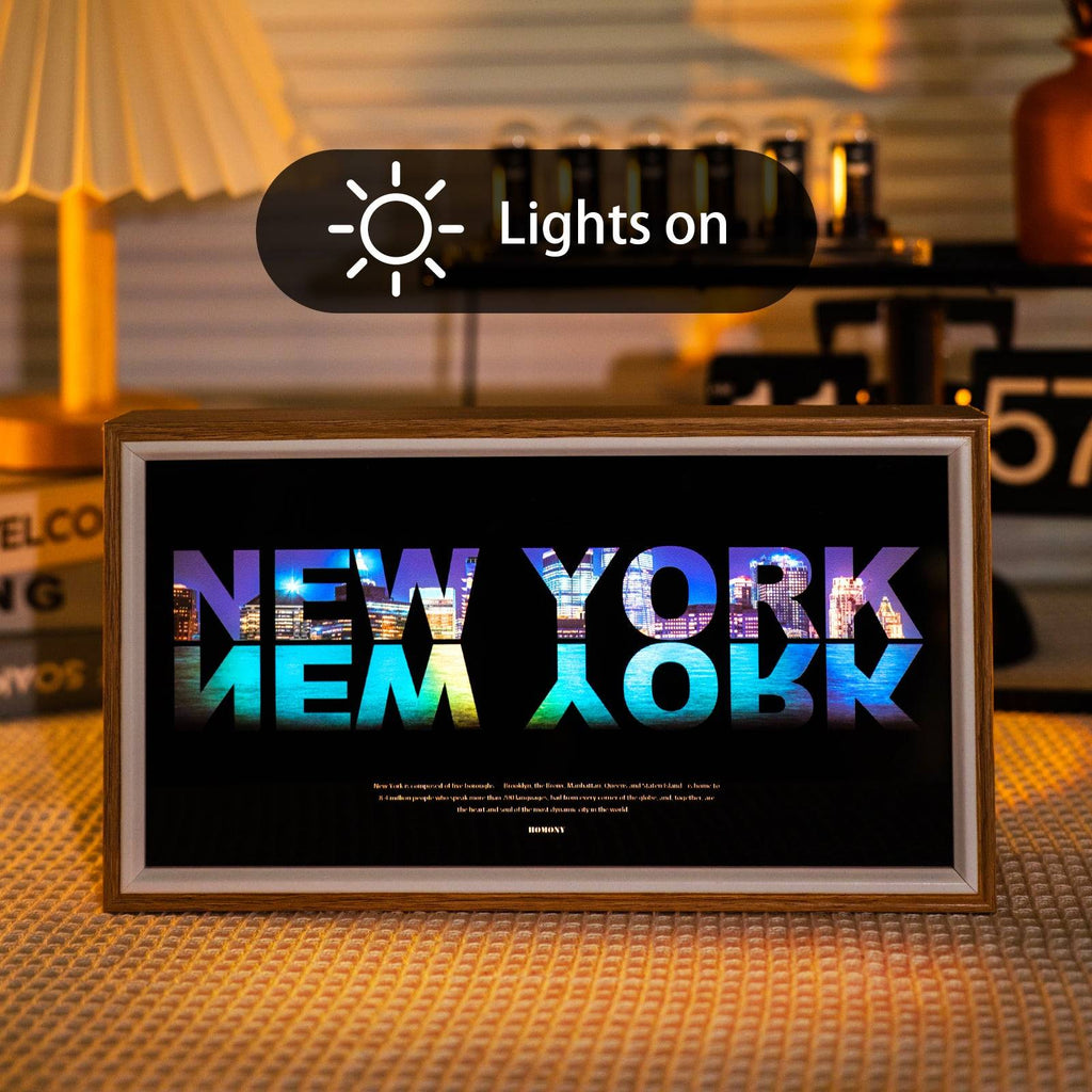 The Great City Of New York LED Light Painting Lamp Artwork Night Light  city name series