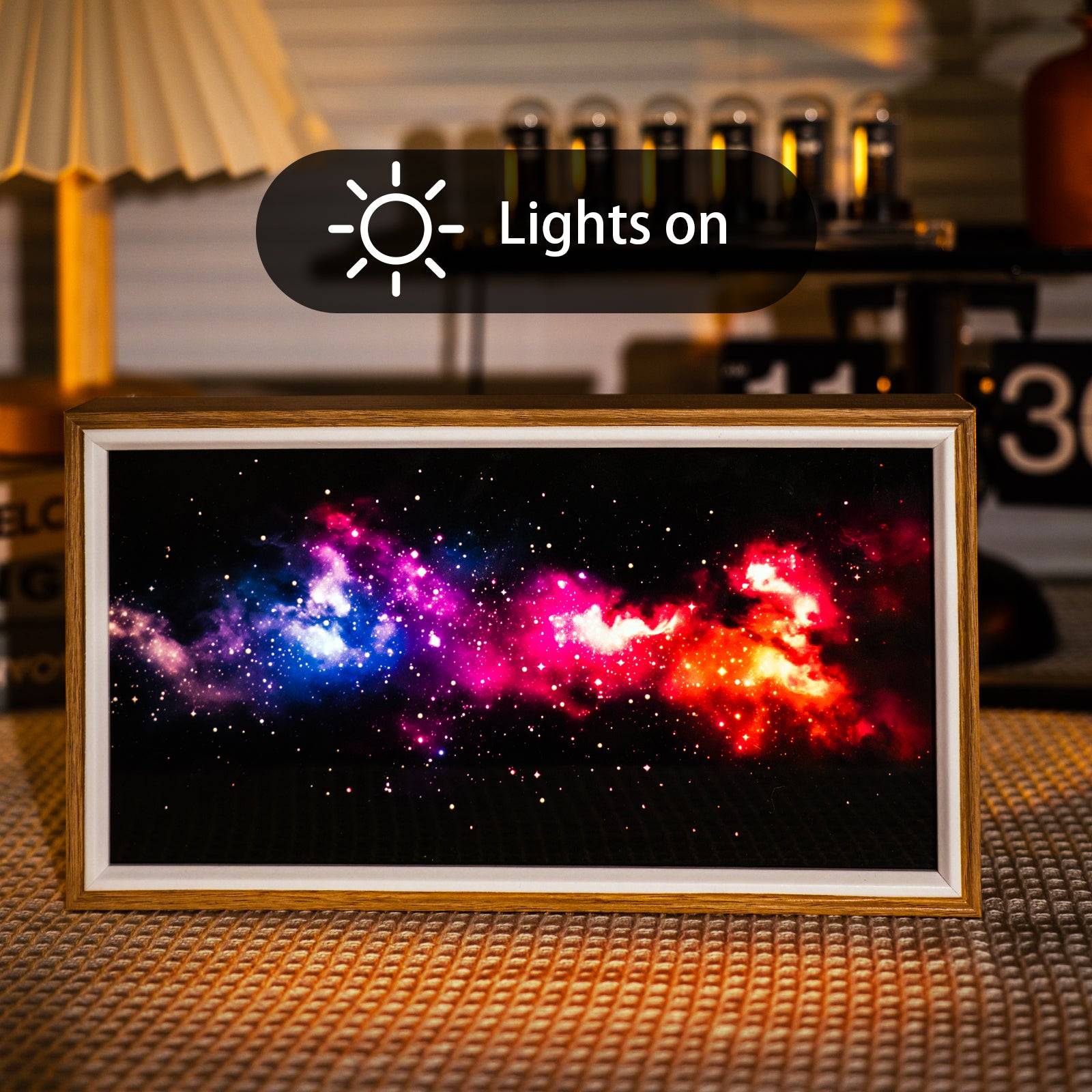 Starry Sky LED Light Painting Lamp Artwork Night Light  landscape series