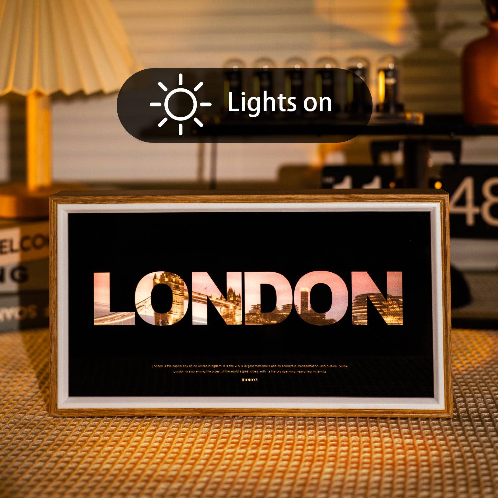 The Great City Of London LED Light Painting Lamp Artwork Night Light  city name series