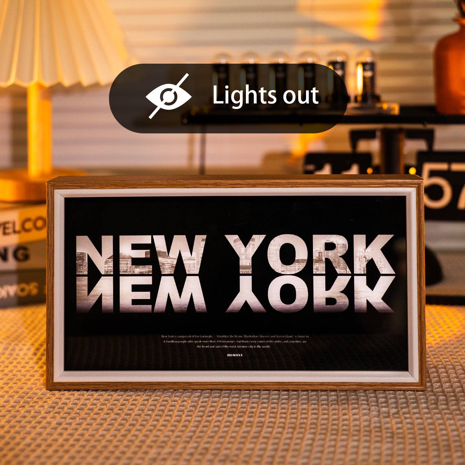 The Great City Of New York LED Light Painting Lamp Artwork Night Light  city name series