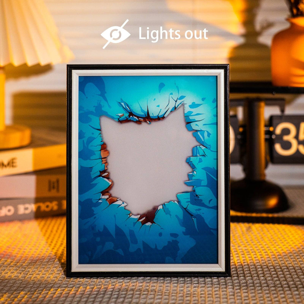 Black Cat Light Painting Lamp Artwork Night Light  animal series