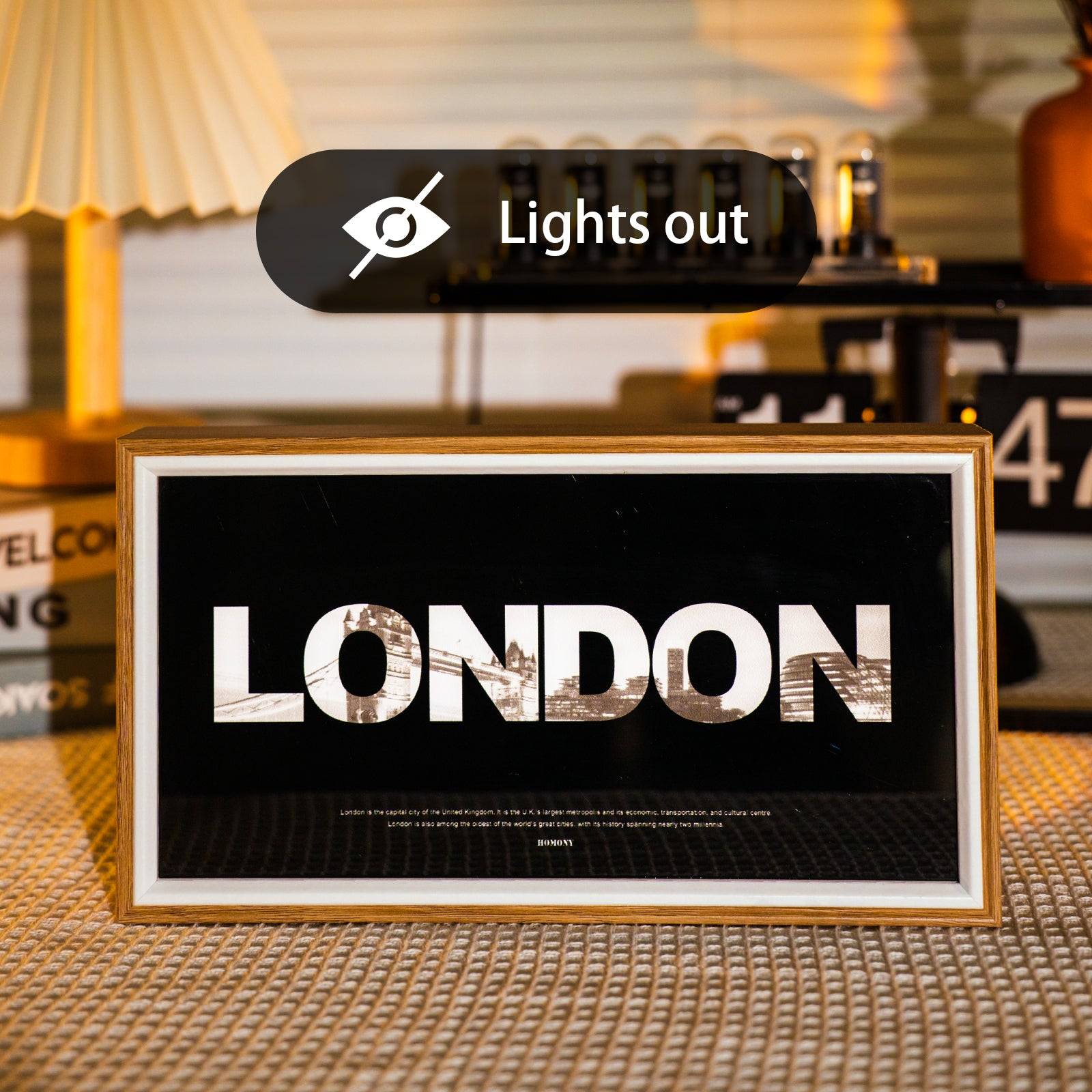 The Great City Of London LED Light Painting Lamp Artwork Night Light  city name series