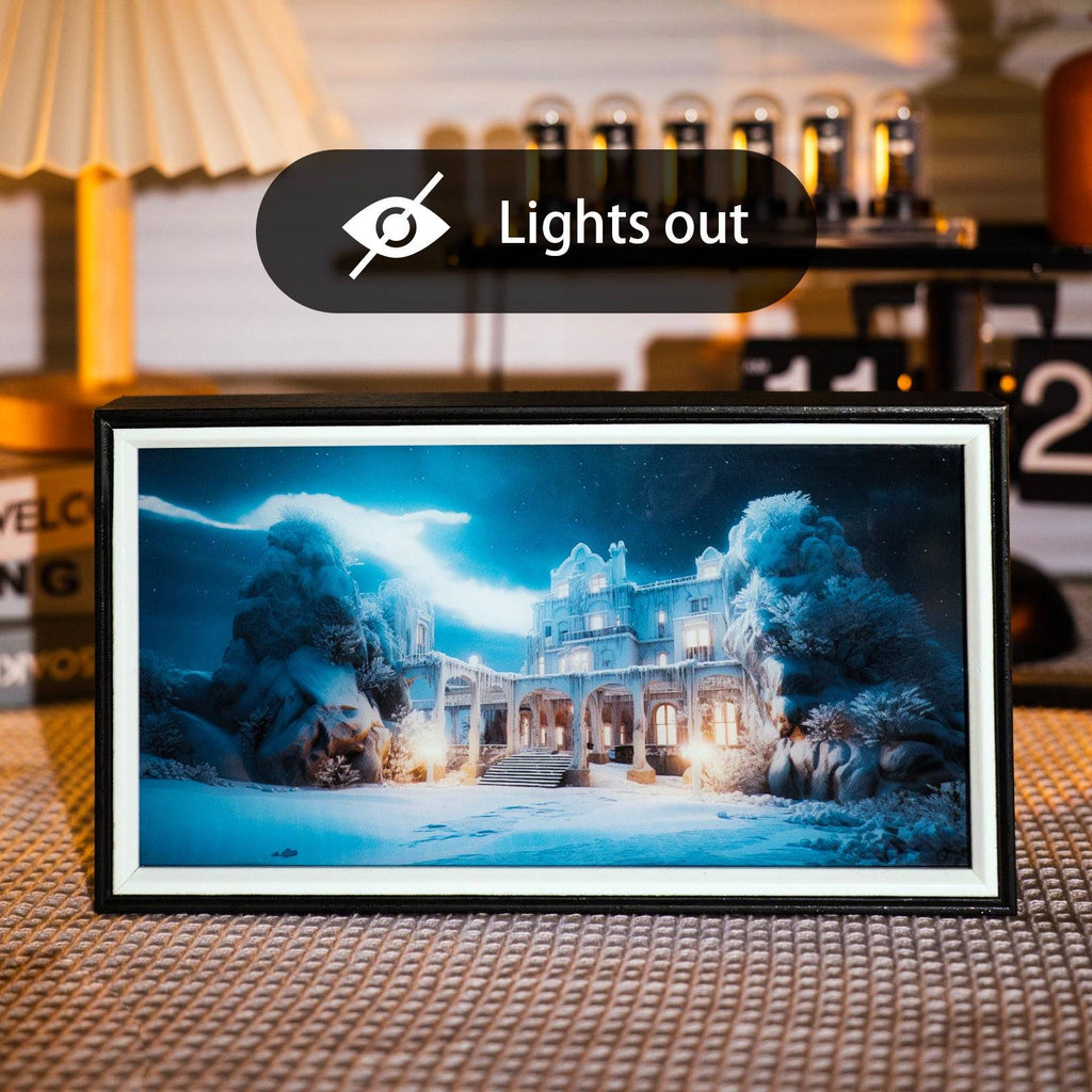 Castle At Night LED Light Painting Lamp Artwork Night Light  landscape series