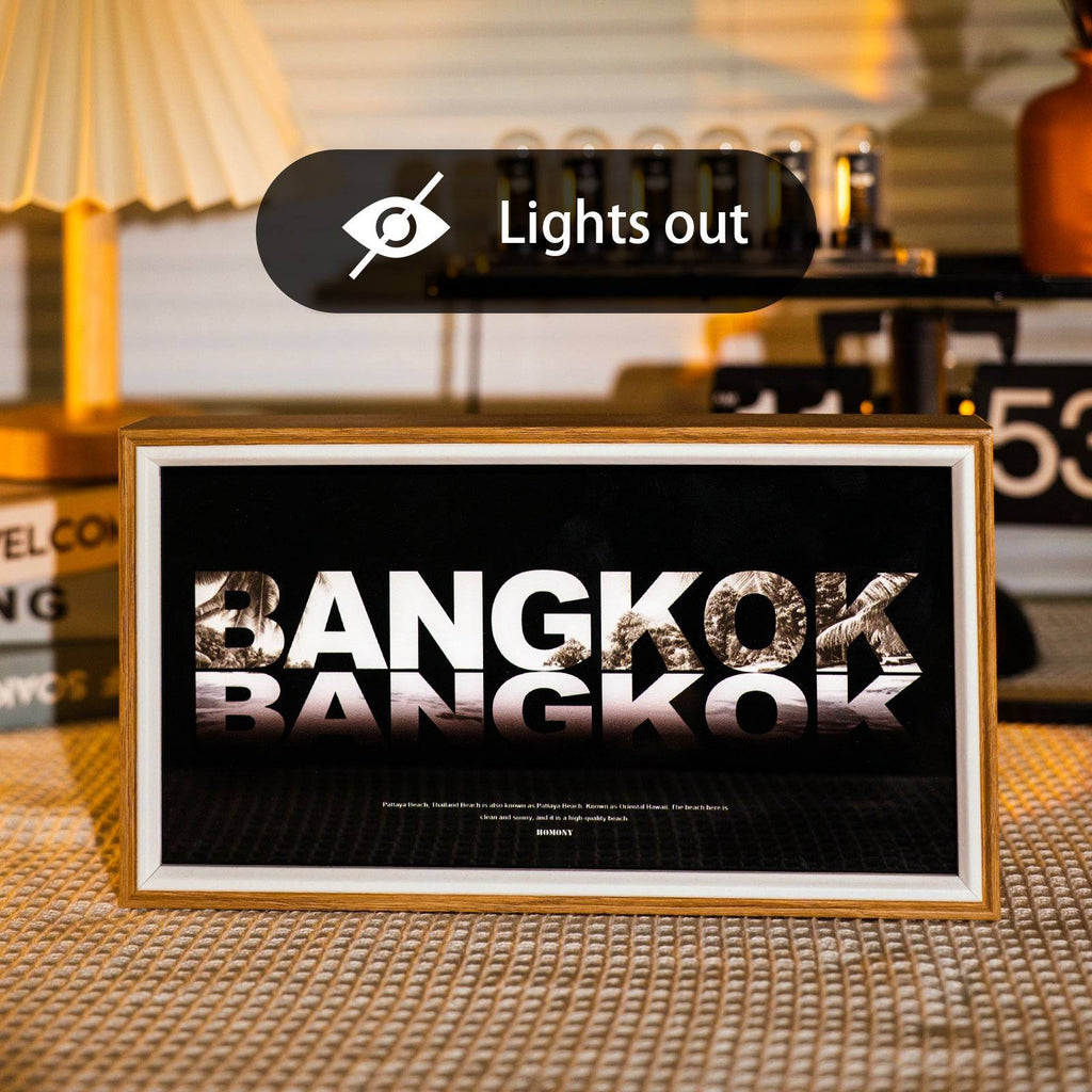 The Great City Of Bangkok LED Light Painting Lamp Artwork Night Light  city name series