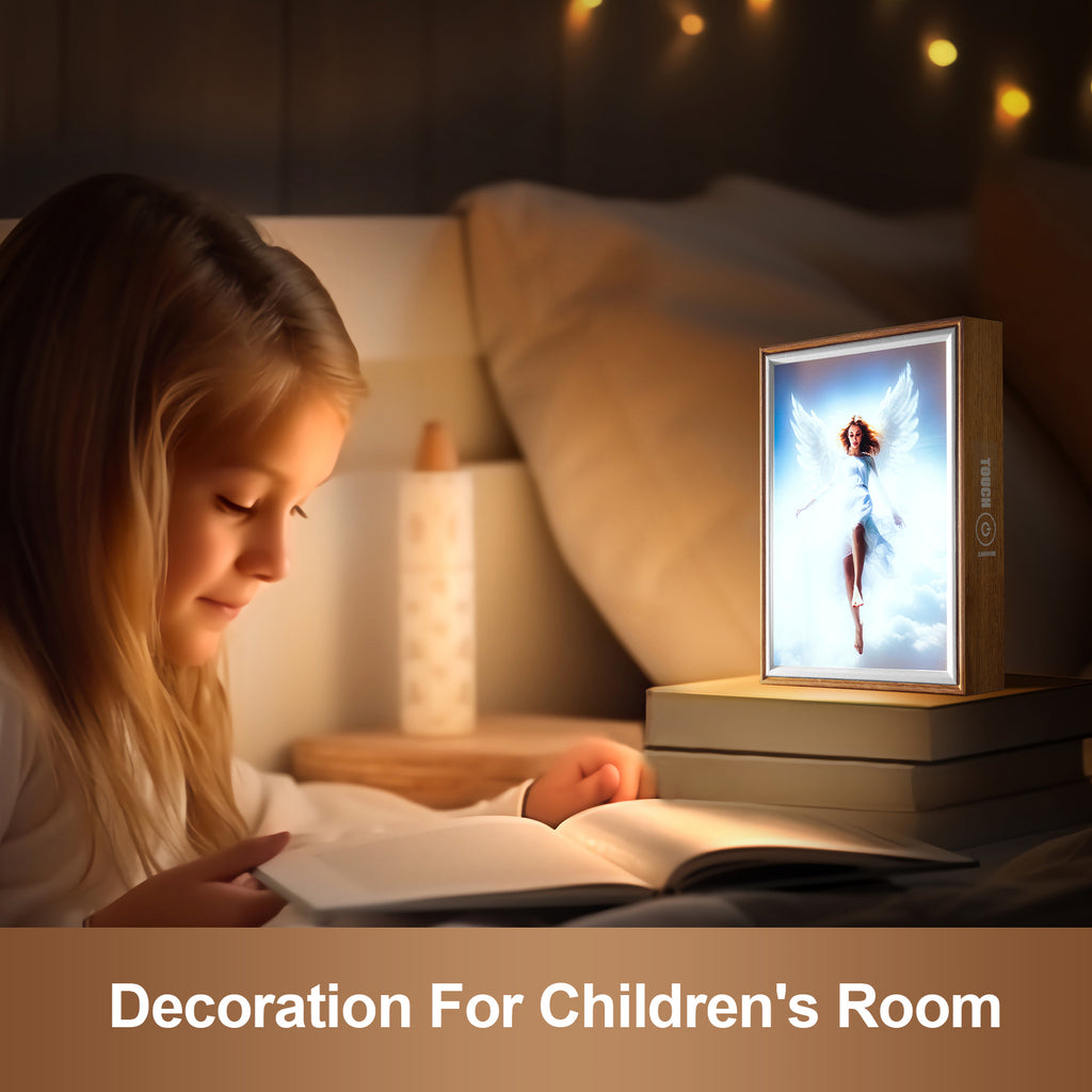 8 Inches Advent Angel LED Light Painting Lamp Artwork Night Light  character series