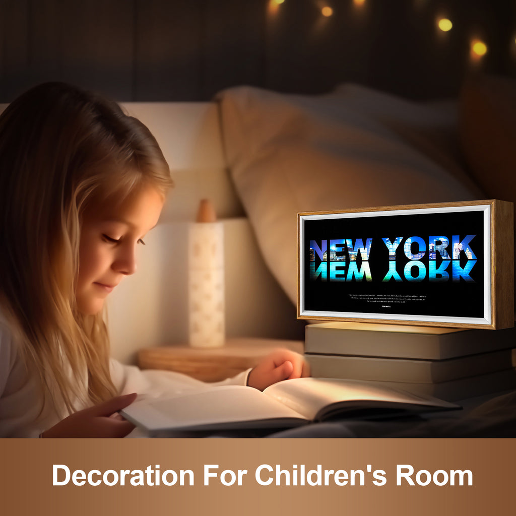 10 Inches The Great City Of New York LED Light Painting Lamp Artwork Night Light  city name series