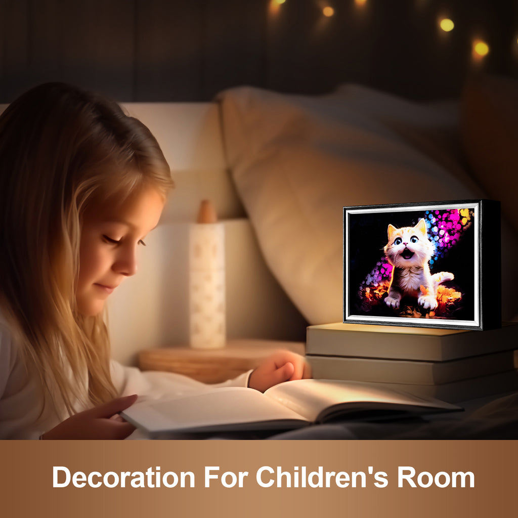 8 Inches Cat LED Light Painting Lamp Artwork Night Light animal series