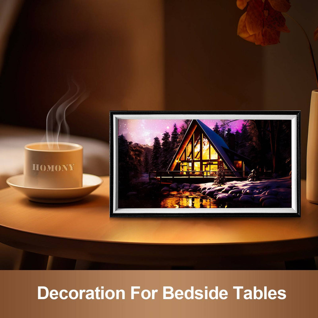 Villa At Night LED Light Painting Lamp Artwork Night Light  landscape series