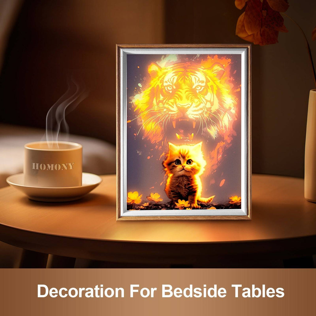 Kitten Changes LED Light Painting Lamp Artwork Night Light animal series