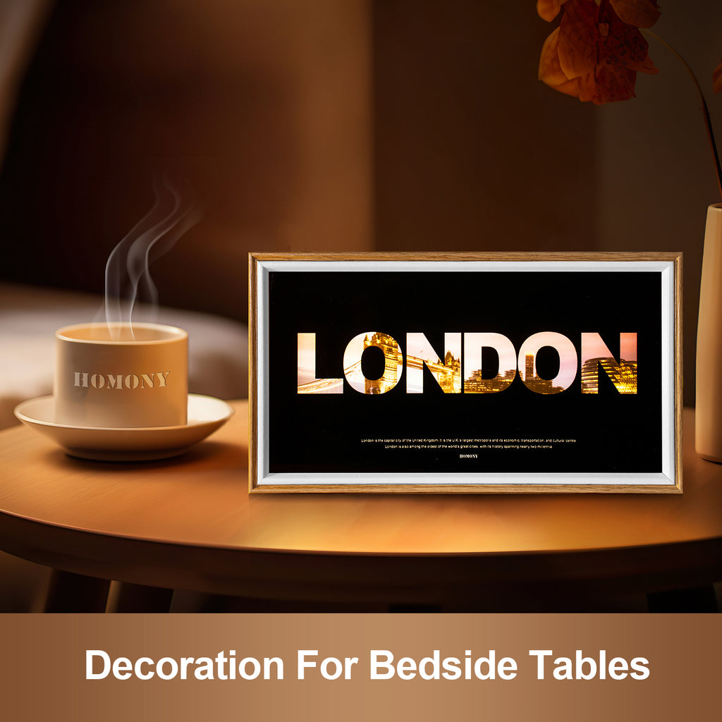 10 Inches The Great City Of London LED Light Painting Lamp Artwork Night Light  city name series