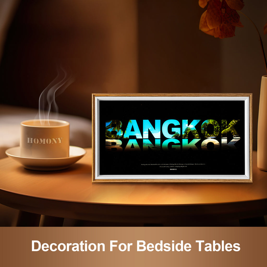 10 Inches The Great City Of Bangkok LED Light Painting Lamp Artwork Night Light  city name series