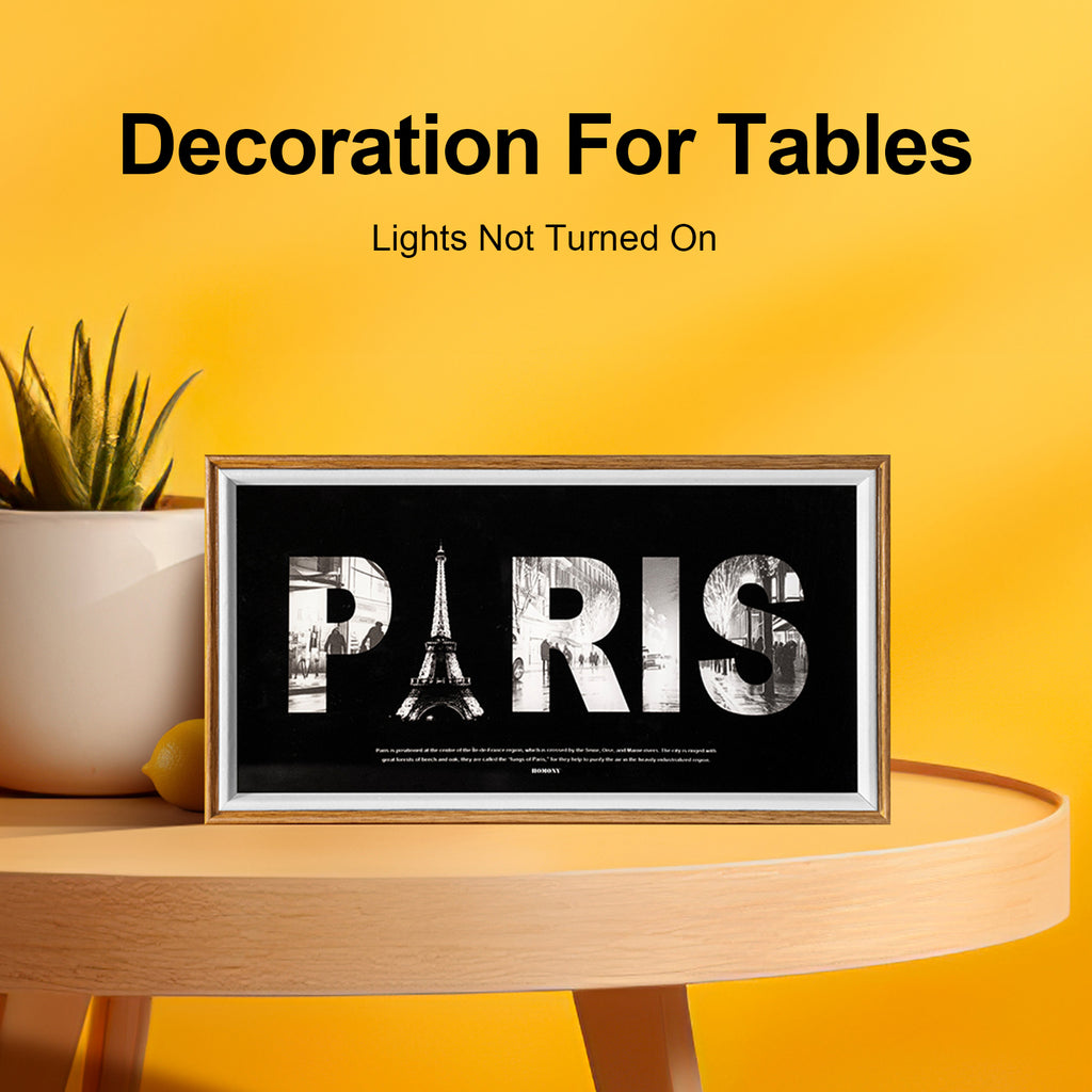 10 Inches The Great City Of Paris LED Light Painting Lamp Artwork Night Light  city name series