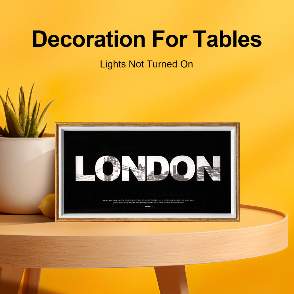 10 Inches The Great City Of London LED Light Painting Lamp Artwork Night Light  city name series