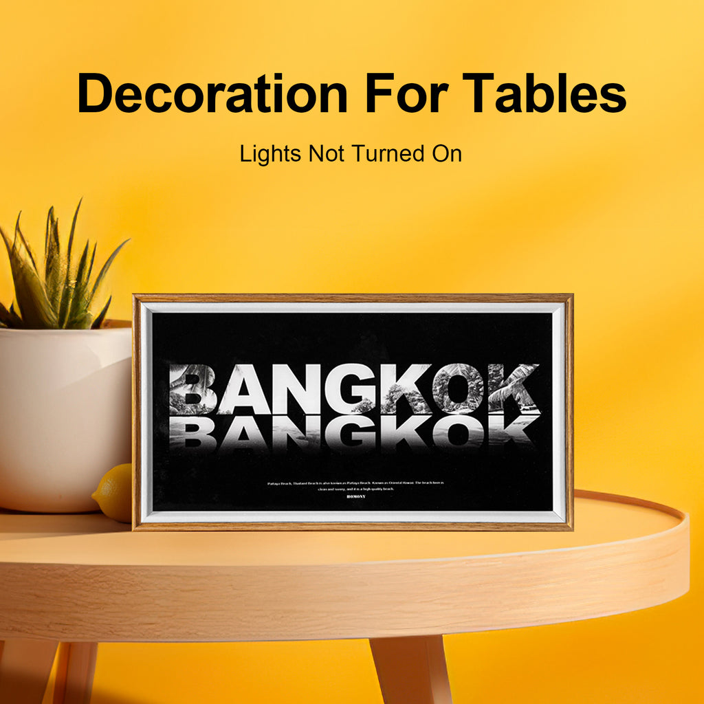 10 Inches The Great City Of Bangkok LED Light Painting Lamp Artwork Night Light  city name series