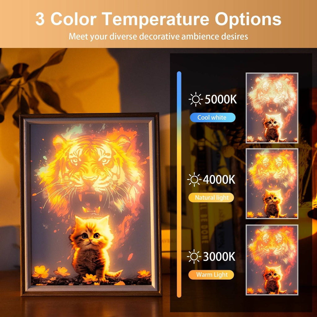 Kitten Changes LED Light Painting Lamp Artwork Night Light animal series