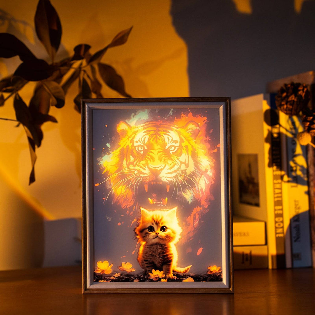 Kitten Changes LED Light Painting Lamp Artwork Night Light animal series