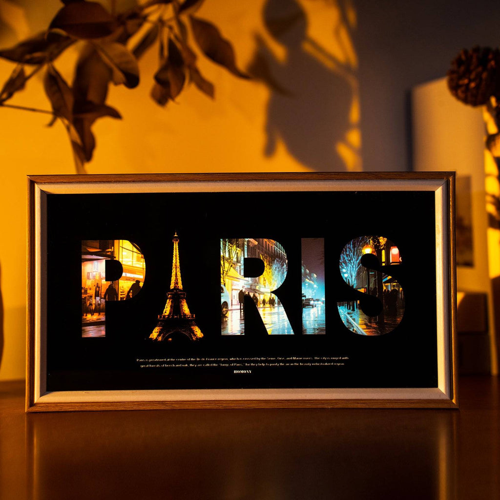 The Great City Of Paris LED Light Painting Lamp Artwork Night Light  city name series
