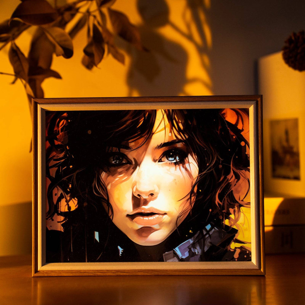 Giral 2 LED Light Painting Lamp Artwork Night Light  character series