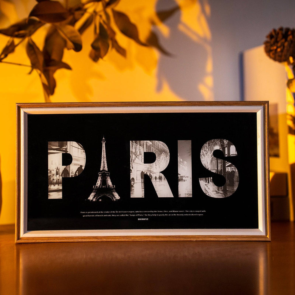 The Great City Of Paris LED Light Painting Lamp Artwork Night Light  city name series