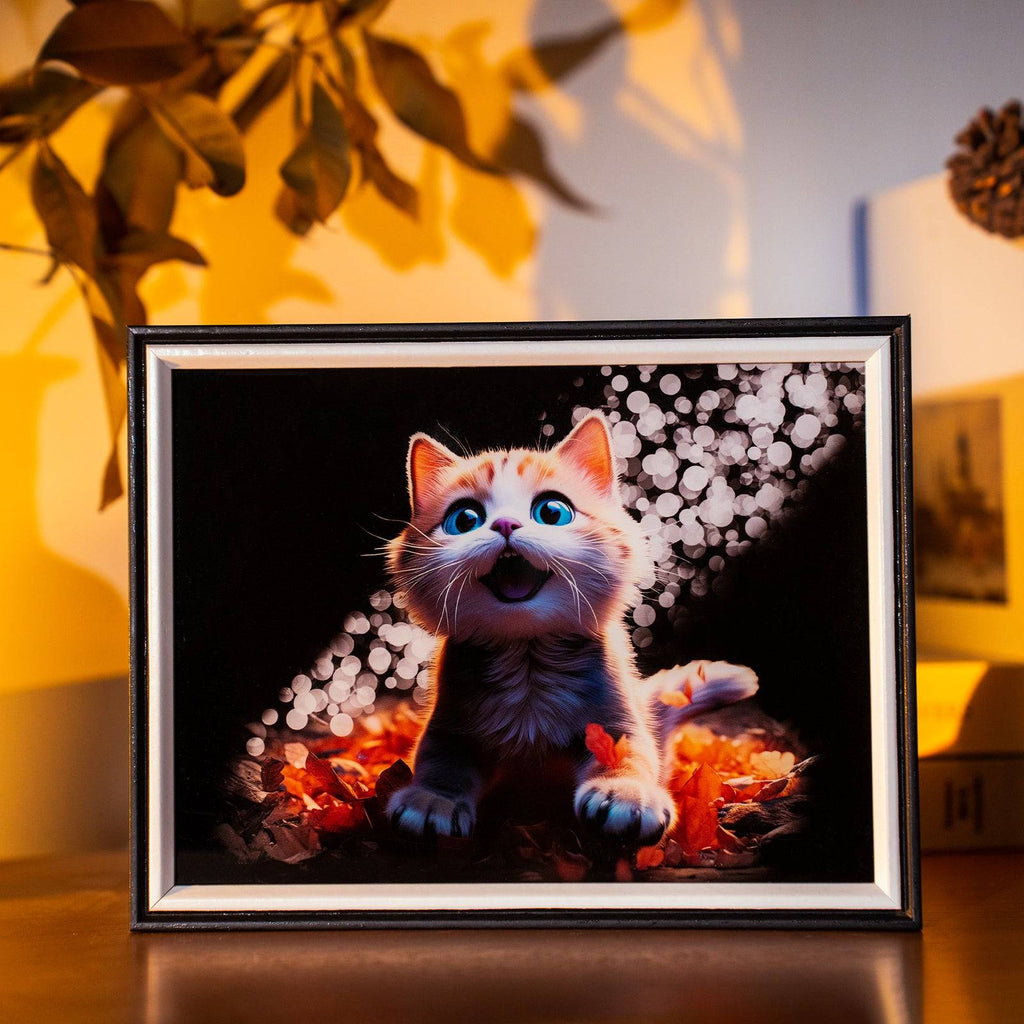 Cat LED Light Painting Lamp Artwork Night Light animal series