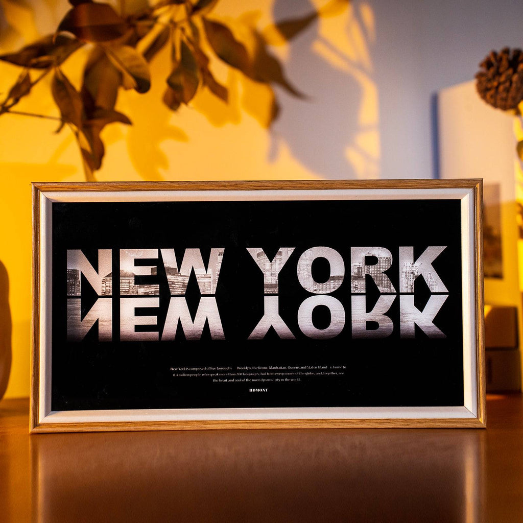 The Great City Of New York LED Light Painting Lamp Artwork Night Light  city name series