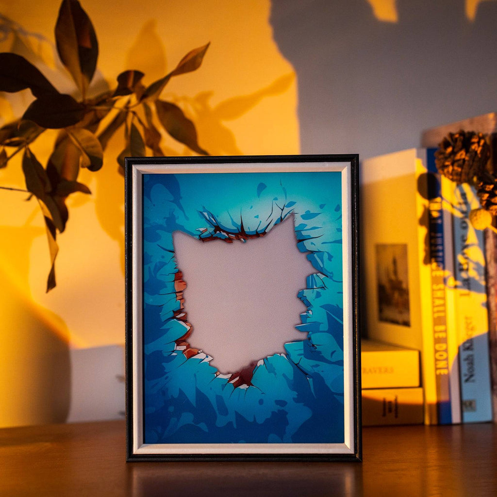 Black Cat Light Painting Lamp Artwork Night Light  animal series