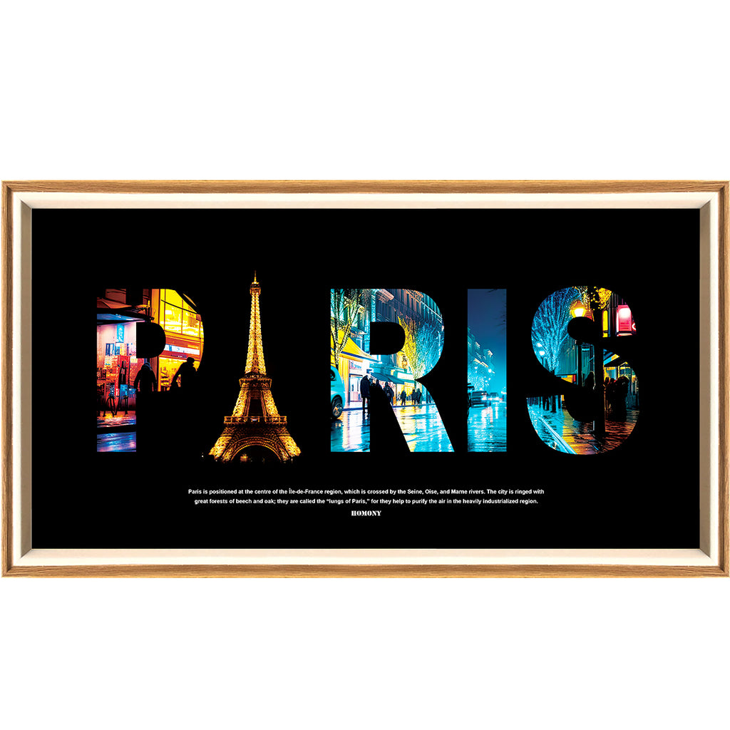 10 Inches The Great City Of Paris LED Light Painting Lamp Artwork Night Light  city name series

